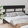 Image de vidaXL Tête de lit Noir 164x3x81 cm Bois massif de pin