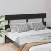 Image de vidaXL Tête de lit Noir 204x3x81 cm Bois massif de pin