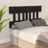 Image de vidaXL Tête de lit Noir 203,5x3x81 cm Bois massif de pin
