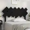 Image de vidaXL Tête de lit Noir 132x3x81 cm Bois massif de pin