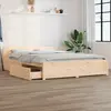 Image de vidaXL Cadre de lit sans matelas avec tiroirs 120x200 cm