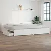 Image de vidaXL Cadre de lit sans matelas avec tiroirs blanc