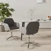 Image de vidaXL Chaises pivotantes à manger lot de 2 Gris clair Tissu