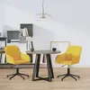 Image de vidaXL Chaises pivotantes à manger lot de 2 Jaune Velours