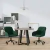 Image de vidaXL Chaises pivotantes à manger lot de 2 Vert foncé Velours