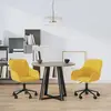 Image de vidaXL Chaises pivotantes à manger lot de 2 Jaune Velours