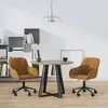 Image de vidaXL Chaises pivotantes à manger lot de 2 Marron Velours