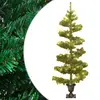 Image de vidaXL Arbre de Noël hélicoïdal pré-éclairé avec pot vert 120 cm PVC