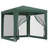 Image de vidaXL Partytent met 4 mesh zijwanden 2,5x2,5 m HDPE groen