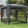 Image de vidaXL Tente de fête 4 parois latérales en maille Anthracite 2.5x2.5 m
