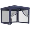 Image de vidaXL Partytent met 4 mesh zijwanden 3x3 m HDPE blauw