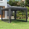 Image de vidaXL Tente de fête avec 4 parois latérales en maille Anthracite 3x4m