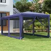 Image de vidaXL Tente de fête avec 6 parois latérales en maille Bleu 3x6 m PEHD