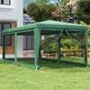 Image de vidaXL Tente de fête avec 4 parois latérales en maille Vert 3x6 m PEHD