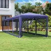 Image de vidaXL Tente de fête et 10 parois latérales en maille Bleu 3x12 m PEHD
