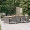 Image de vidaXL Ensemble à manger de jardin 13 pcs avec coussins Gris