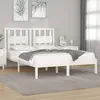 Image de vidaXL Cadre de lit sans matelas blanc bois massif 140x190 cm