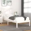 Image de vidaXL Cadre de lit sans matelas blanc bois massif 90x200 cm