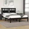 Image de vidaXL Cadre de lit sans matelas noir bois massif 200x200 cm