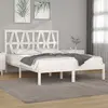Image de vidaXL Cadre de lit sans matelas blanc bois massif 120x200 cm
