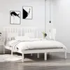Image de vidaXL Cadre de lit sans matelas blanc bois massif 140x190 cm