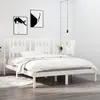 Image de vidaXL Cadre de lit sans matelas blanc bois massif 140x200 cm