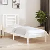 Image de vidaXL Cadre de lit sans matelas blanc 75x190 cm bois massif