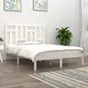 Image de vidaXL Cadre de lit sans matelas blanc 140x190 cm bois de pin massif