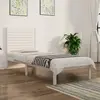 Image de vidaXL Cadre de lit sans matelas blanc 75x190 cm bois massif