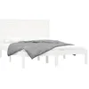 Image de vidaXL Cadre de lit sans matelas blanc 120x200 cm bois massif