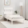 Image de vidaXL Cadre de lit sans matelas blanc 90x190 cm bois massif