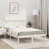 Image de vidaXL Cadre de lit sans matelas blanc 120x200 cm bois massif