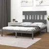 Image de vidaXL Cadre de lit sans matelas gris 200x200 cm bois massif
