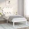 Image de vidaXL Cadre de lit sans matelas blanc 90x190 cm bois massif
