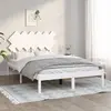 Image de vidaXL Cadre de lit sans matelas blanc 120x200 cm bois massif
