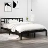 Image de vidaXL Cadre de lit sans matelas noir 200x200 cm bois massif