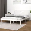 Image de vidaXL Cadre de lit sans matelas blanc 200x200 cm bois massif