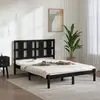 Image de vidaXL Cadre de lit sans matelas noir 140x190 cm bois de pin massif