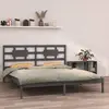 Image de vidaXL Cadre de lit sans matelas gris 200x200 cm bois massif
