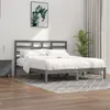 Image de vidaXL Cadre de lit sans matelas bois massif gris 200x200 cm