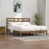 Image de vidaXL Cadre de lit sans matelas marron miel bois massif 200x200 cm