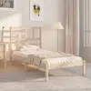 Image de vidaXL Cadre de lit sans matelas bois massif 75x190 cm