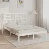 Image de vidaXL Cadre de lit sans matelas blanc bois massif 140x190 cm
