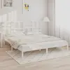 Image de vidaXL Cadre de lit sans matelas blanc bois massif 200x200 cm