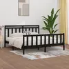 Image de vidaXL Cadre de lit sans matelas noir bois massif de pin 200x200 cm