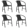 Image de vidaXL Chaises de jardin lot de 4 Rotin plastique et acier 110 kg