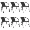 Image de vidaXL Chaises de jardin lot de 6 Rotin plastique et acier 110 kg