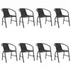 Image de vidaXL Chaises de jardin lot de 8 Rotin plastique et acier 110 kg