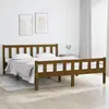 Image de vidaXL Cadre de lit sans matelas marron miel bois massif 120x200 cm
