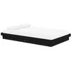 Image de vidaXL Cadre de lit sans matelas noir bois massif 120x200 cm